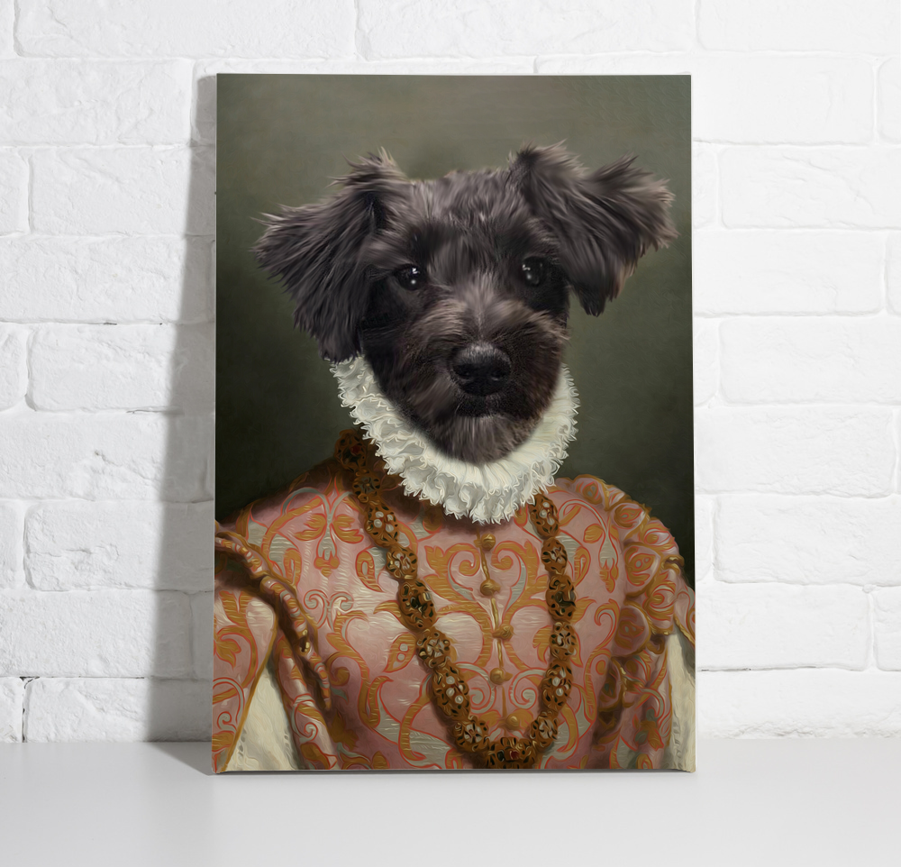 Die Adelige - Portrait von deinem Haustier in nobler Garderobe
